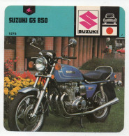 FICHE MOTO - SUZUKI GS 850 - Motorfietsen