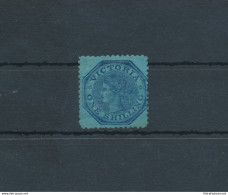 1863-73 Victoria - Australia - 1 Scellino Bright Blue - Dentellato 13 - Stanley Gibbons N. 124 - MH* - Altri & Non Classificati