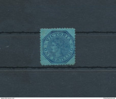 1863-73 Victoria - Australia - 1 Scellino Bright Blue - Dentellato 13 - Stanley Gibbons N. 124 - MH* - Otros & Sin Clasificación