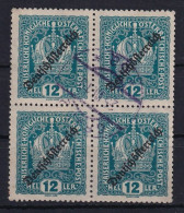 AUSTRIA 1918/19 - Canceled - ANK 232a - Block Of 4! - Used Stamps