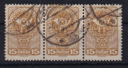 AUSTRIA 1918/19 - Canceled - ANK 262y - Strip Of 3! - Used Stamps
