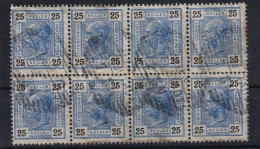 AUSTRIA 1901 - Canceled - ANK 91 - Block Of 8 - Gebraucht