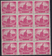 AUSTRIA 1915 - MNH - ANK 182 - Block Of 12 - Nuevos