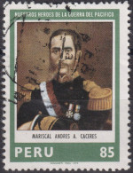 1979 Peru ° Mi:PE 1154, Sn:PE 691, Yt:PE 676, Marshal Andres A. Caceres, Heroes Of The Pacific War - Pérou