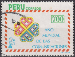 1984 Peru ° Mi:PE 1263, Sn:PE 806, Yt:PE 767, World Communications Year Emblem - Pérou