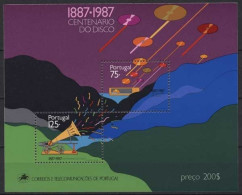 Portugal 1987 100 Jahre Schallplatte Block 55 Postfrisch (C91085) - Blocs-feuillets