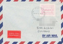 Israel ATM 1988 ATM Auf Luftpost-Expressbrief ATM 1 D EF (X80396) - Viñetas De Franqueo (Frama)