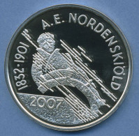 Finnland 10 Euro 2007, Polarforscher Nordenskiöld, Silber, KM 134 PP (m4427) - Finlande