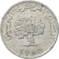 Monnaie, Tunisie, 5 Millim, 1960, Paris, TTB, Aluminium, KM:282 - Tunisia