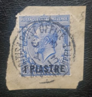 British Levant Used Postmark Stamp On Paper With British Post Office Cancel - Levant Britannique