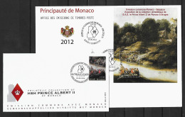 2012 Joint/Commune Belgium And Monaco, BOTH FDC'S WITH STAMP / SOUVENIR SHEET: Painter Brueghel - Emissions Communes