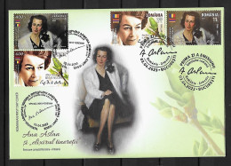 VERY RARE 2023 Joint Romania And Armenia, OFFICIAL MIXED FDC WITH 2+2 STAMPS: Ana Aslan And The Elixer Of Youth - Emissions Communes