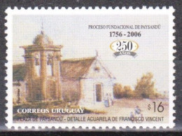 2006 URUGUAY MNH  Yv 2284 Foundation Paysandú Village Painting Watercolor 250 Years - Uruguay