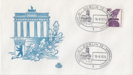 Germany Deutschland 1974 FDC 60 Jahre Rathaus Schoneberg, Canceled In Berlin - 1971-1980