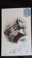 CPA FANTAISIE ENFANT FILLES FILLETTES CALIN 1904 SERIE 732 ETOILE - Scènes & Paysages