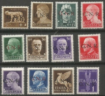 Italy Social Republic - Repubblica Sociale Italiana RSI Emissione GNR "Serietta" ** MNH Nuova Integra  10v PO + 2v PA - Colecciones