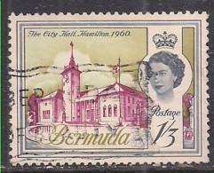 Bermuda 1962-65 QE2 1/3d City Hall Hamilton Used SG 172 ( B1015 ) - Bermudes