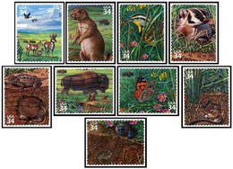 Etats-Unis / United States (Scott No.3506a-j - Great Plains Prairie) (o) Set - Used Stamps