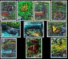 Etats-Unis / United States (Scott No.3378a-j - Pacific Coast Rain Forest) (o) Set - Used Stamps