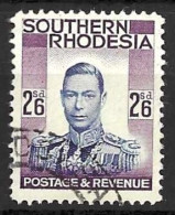 SOUTHERN RHODESIA..KING GEORGE VI..(1936-52.)......2/6........SG51.....CDS.....VFU.. - Rhodésie Du Sud (...-1964)