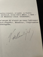 Xavier De Beaulaincourt - Secrétaire Particulier Du Général DE GAULLE - 1955 [Tapuscrit Signé] - Politisch Und Militärisch