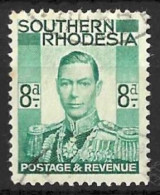 SOUTHERN RHODESIA...KING GEORGE VI..(1936-52.)........8d......SG45......VFU..... - Rhodésie Du Sud (...-1964)
