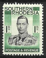 SOUTHERN RHODESIA...KING GEORGE VI..(1936-52.)......1/-......SG48.....MH.. - Southern Rhodesia (...-1964)