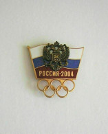 @ Athens 2004 Olympic Games - Russia Dated NOC Pin - Olympic Games