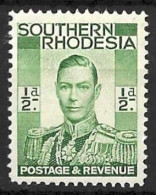 SOUTHERN RHODESIA...KING GEORGE VI..(1936-52.)......HALFd.......SG40.......MH. - Southern Rhodesia (...-1964)