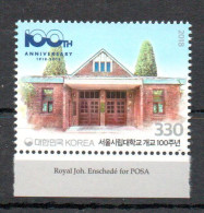South Korea 2018 **. Seoul University Centennial. Centenario De La Unversidad De Seúl. - Andere & Zonder Classificatie