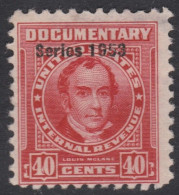 00624/ United States 1953 40c Internal Revenue Documentary Series M/MINT - Fiscaux