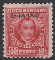 00624/ United States 1953 40c Internal Revenue Documentary Series M/MINT - Fiscale Zegels