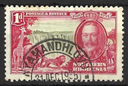 SOUTHERN RHODESIA....KING GEORGE V..(1910-36.).....JUBILEE ....1d.....DESCRIPTION BELOW....CDS...VFU.... - Southern Rhodesia (...-1964)