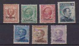 COLONIE ITALIANE 1912  NISIRO FRANCOBOLLI SOPRASTAMPATI UNIF. 1-7  MLH  VF - Egée (Nisiro)