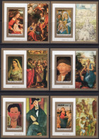 Guinea 1984, Art, Modigliani, Raphael, Durer, Correggio, 6BF IMPERFORATED - Madonnas