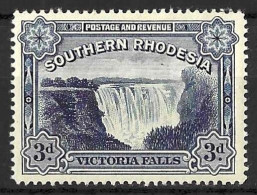SOUTHERN RHODESIA...KIN GEORGE V..(1910-36..).....3d.....SG30....(CAT.VAL.£15..)....MH.... - Southern Rhodesia (...-1964)