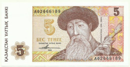 KAZAKHSTAN - 5 Tengé - 1993 - Pick 9 - Unc. - Serie АФ - Kurmangazy - Kazakistan