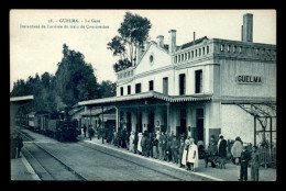 ALGERIE - GUELMA - ARRIVEE DU TRAIN DE CONSTANTINE EN GARE DE CHEMIN DE FER - Guelma