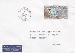 Sénégal-1973- Lettre St LOUIS PPL  Pour CHATOU-78 (France)-Beau Timbre (monnaies)  Seul Sur Lettre --beau Cachet - Senegal (1960-...)