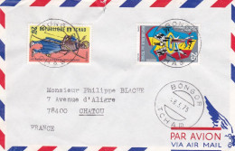 Tchad -1975- Lettre BONGOR  Pour CHATOU--78 (France)-Beaux Timbres Sur Lettre --beaux Cachets - Tsjaad (1960-...)