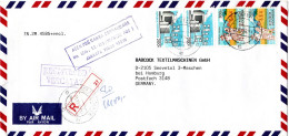 L75055 - Indonesien - 1992 - 2@500Rp Reisanbau MiF A R-Bf JAKARTA TIMUR -> Deutschland, M Postagenturstpl - Indonesien