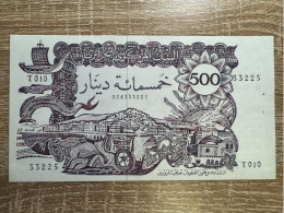 Algeria ，500 Dinars，1970，pick 129a，UNC - （with 2 Pinholes Otherwise Gem UNC），rare Note - Algeria