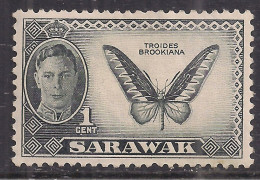 Sarawak 1950 KGV1 1c Troides Brookiana Butterfly MM SG 171 ( F604 ) - Sarawak (...-1963)