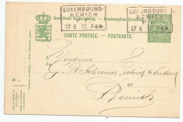 O "Ambulant" Sur CP N° 63 Vers Fabrique De Tabac , Remich (1910) - Stamped Stationery