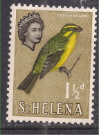 St Helena 1961 QE2 1 1/2d Yellow Canary SG 177 MM ( L518 ) - Isla Sta Helena