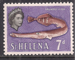 St Helena 1961 QE2 7d Trumpet Fish MM SG 182 ( A615 ) - Sint-Helena