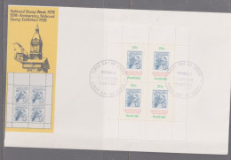 Australia 1978 National Stamp Week Min Sheet First Day Cover - Woodville SA Cancellation - Brieven En Documenten