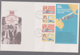 Australia 1978 Aviators Miniature Sheet First Day Cover - Adelaide SA Cancellation - Brieven En Documenten