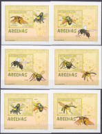 2007 Mozambique 1v/Bb-6v/Bb Lux Carton Insects - Bees 20,00 € - Abeilles