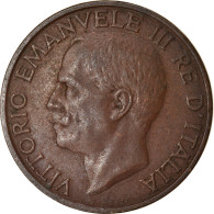 Monnaie, Italie, Vittorio Emanuele III, 10 Centesimi, 1928, Rome, TTB, Bronze - 1900-1946 : Victor Emmanuel III & Umberto II